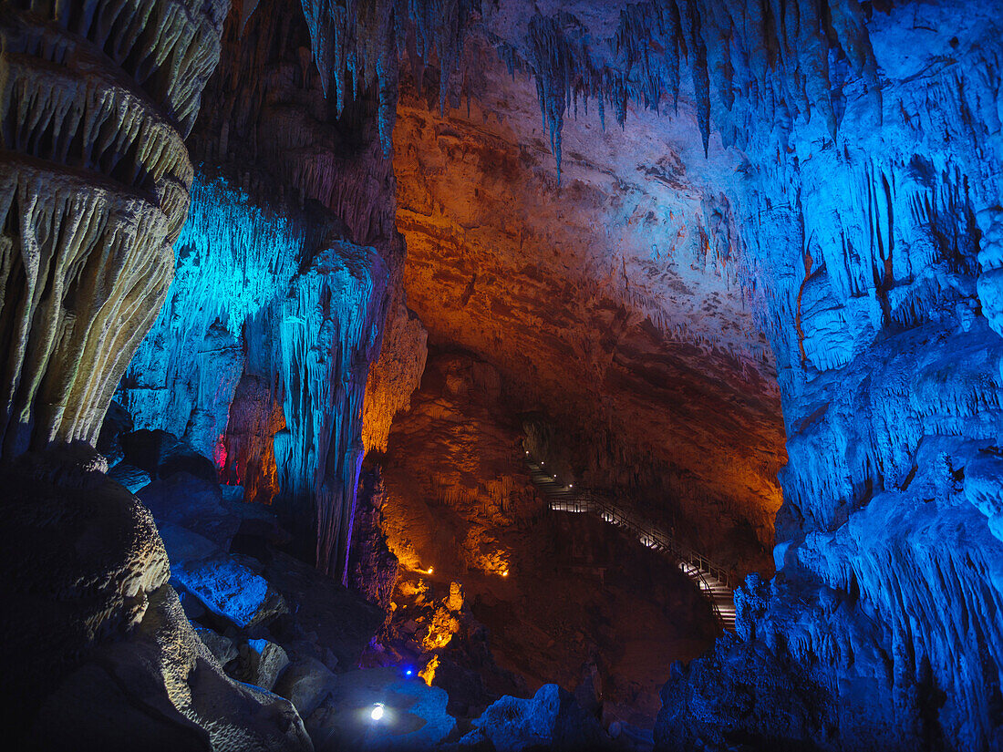 Furong stalactite cave of the Wulong Karst geological park, UNESCO World Heritage Site in Wulong county, Chongqing, China, Asia