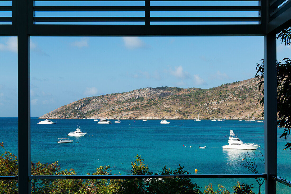 Blick vom Pavillion im Lizard Island Resort über die Anchor Bay, Lizard Island, Queensland, Australien