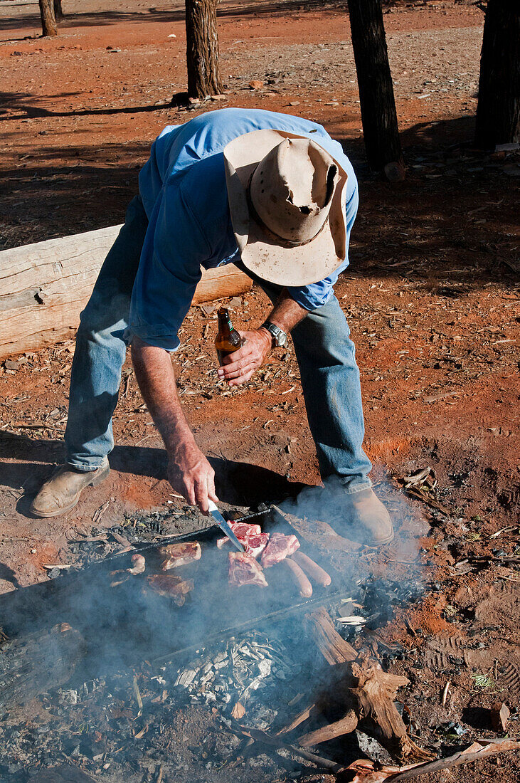 Typical Aussie BBQ at teh Angorichina sheep station