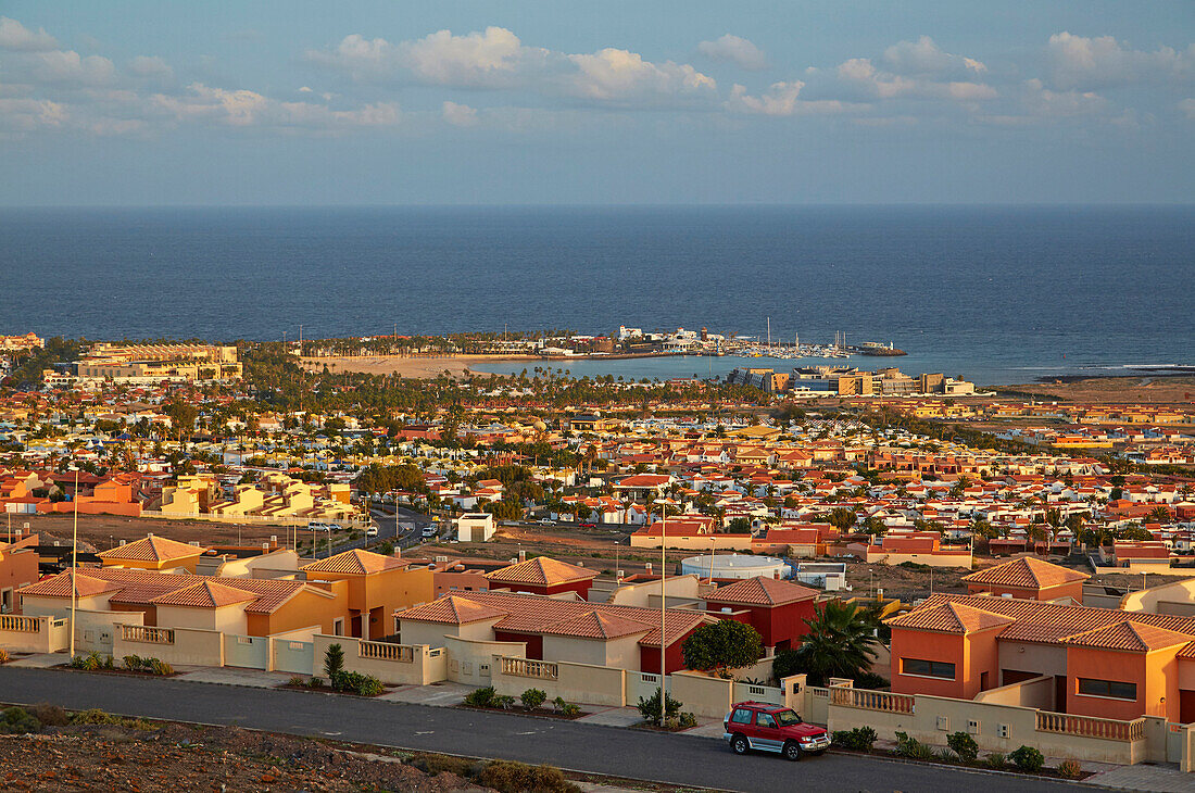 Sunset at Caleta de Fustes, Fuerteventura, Canary Islands, Islas Canarias, Atlantic Ocean, Spain, Europe