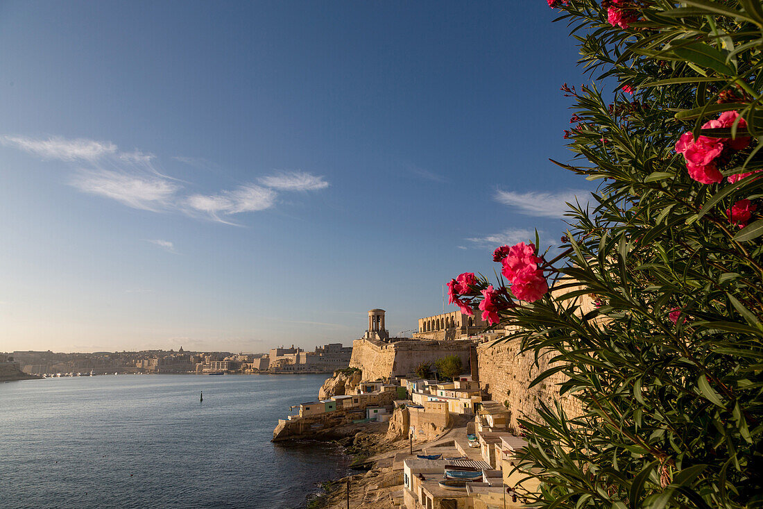 Fisherman huts at the Grand Harbour in Valletta, Malta, Mediterranean, Europe