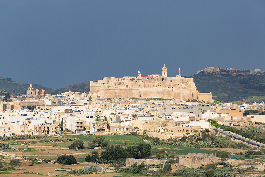 The ancient citadel of Victoria (Rabat) in the heart of Gozo, Malta, Mediterranean, Europe