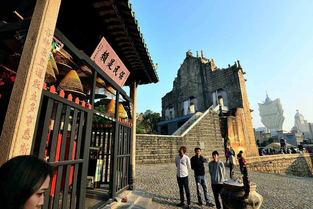 At the Ruina de Sao Paulo in the oldtown, Macao, China