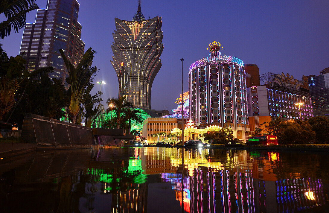 At the Casinos Lisboa, Macao, China