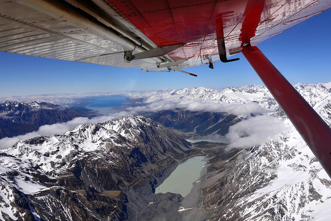 Tasman-Gletschersee im Tasman Glacier Valley, Mount Cook National Park, Südinsel, Neuseeland