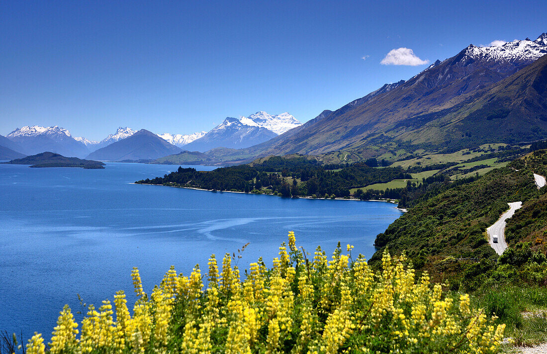 at Wakatipu lake near Glenorchy, South Island, New Zealand