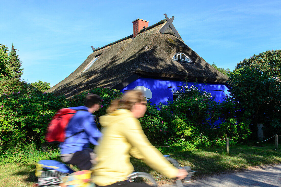 Blü barn in Vitte, Hiddensee, Rügen, Baltic Sea coast, Mecklenburg-Vorpommern, Germany