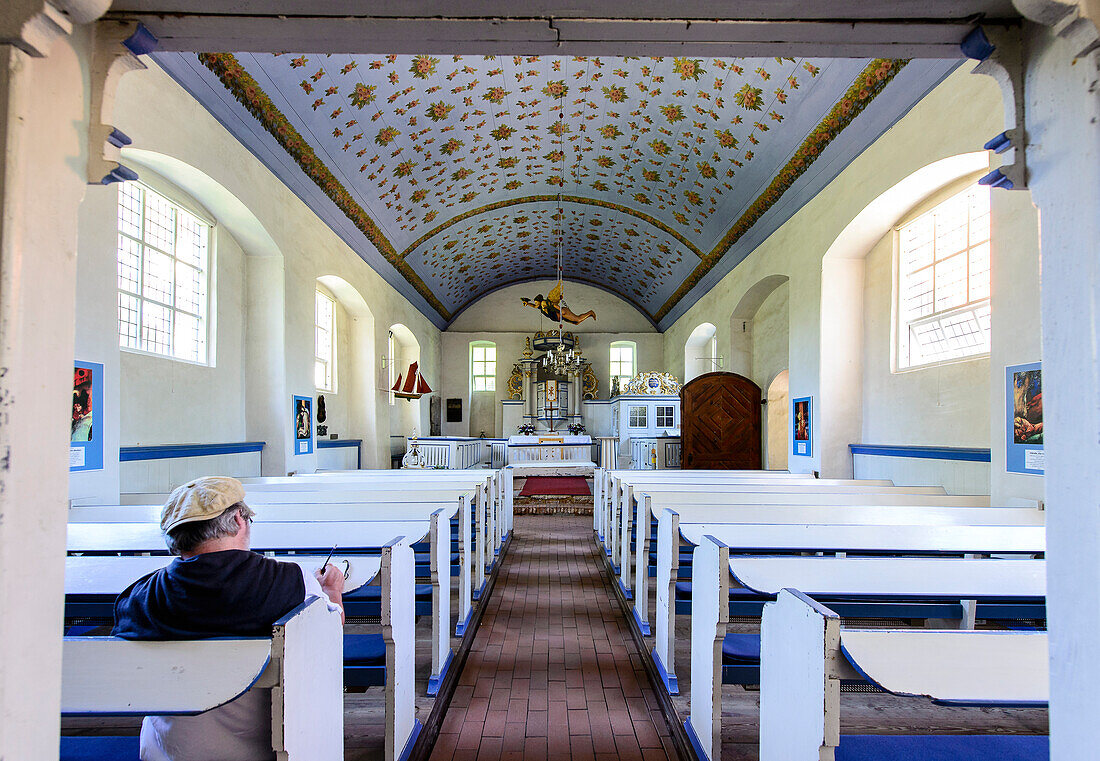 Hiddensee, Kirche von Kloster, Rügen, Ostseeküste, Mecklenburg-Vorpommern,  Deutschland