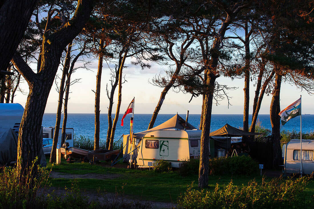 Camping near Rerik, Ostseeküste, Mecklenburg-Western Pomerania, Germany