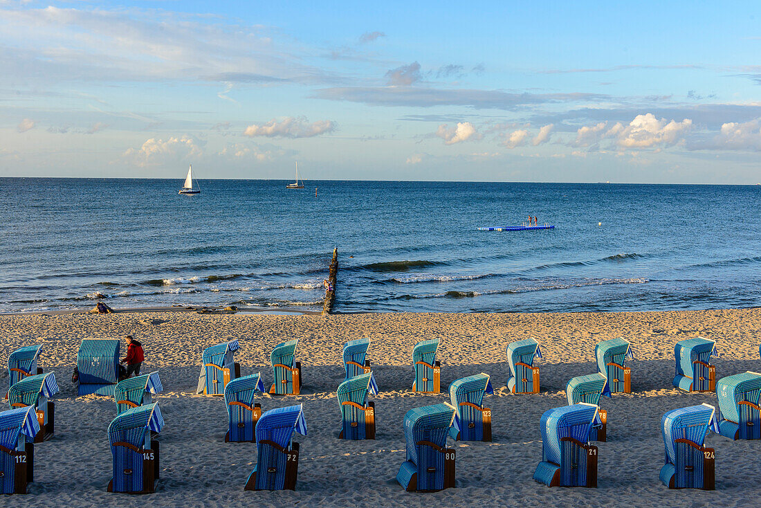 Blü beach chairs on the beach, Kühlungsborn, Ostseeküste, Mecklenburg-Western Pomerania Germany