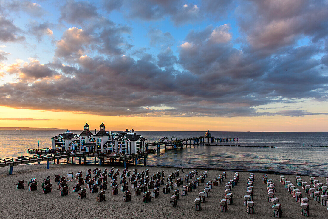 Sea bridge of Sellin, Rügen, Ostseeküste, Mecklenburg-Western Pomerania, Germany