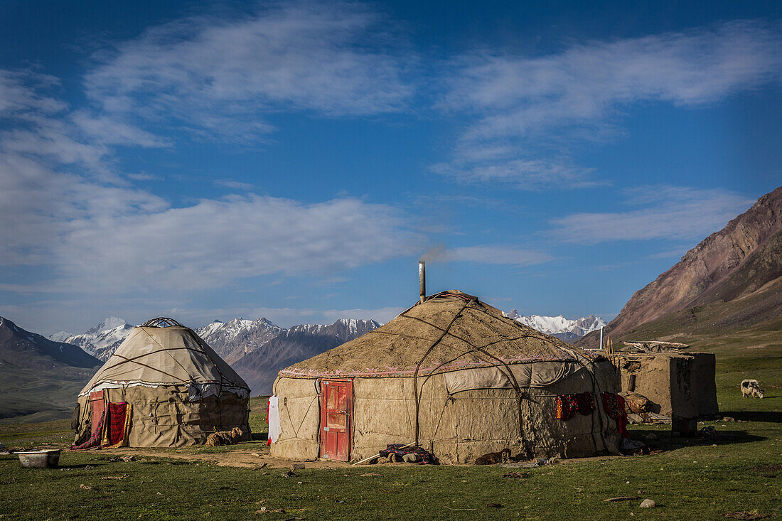 Kirgisische Jurten in Khash Goz, Afghanistan, Pamir, Asien