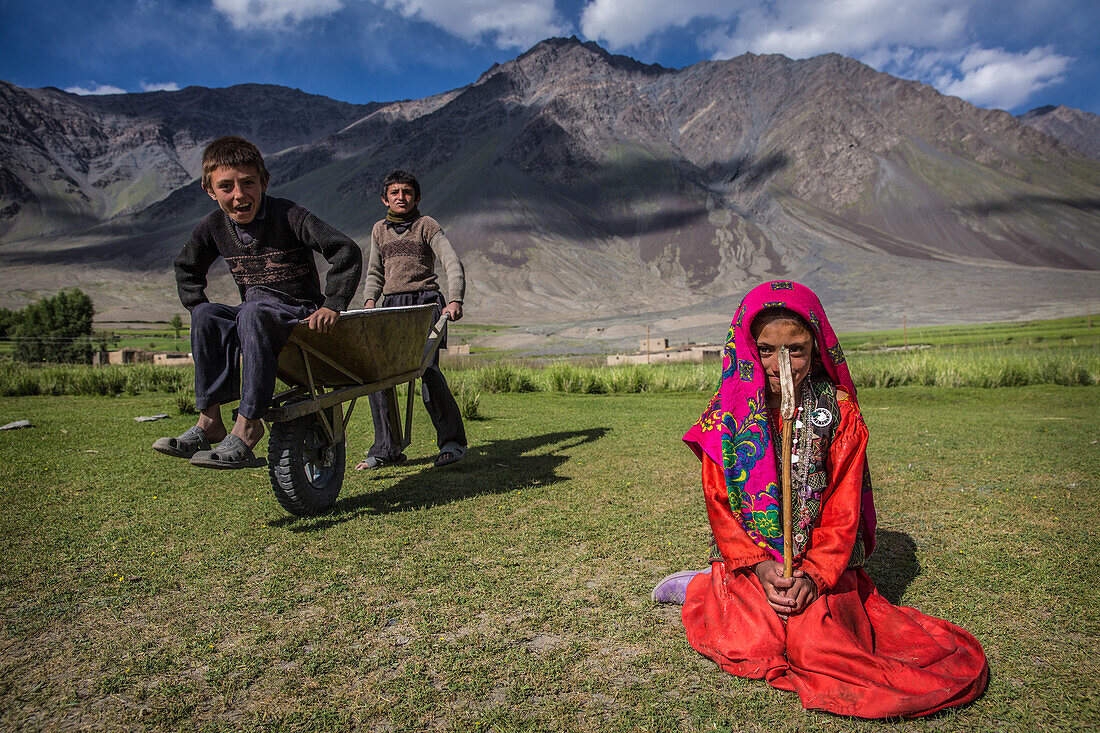 Wakhi children in Sarhad, Wakhan, Afghanistan, Asia