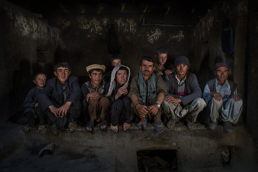 Afghan family portrait, Wakhan, Afghanistan, Asia