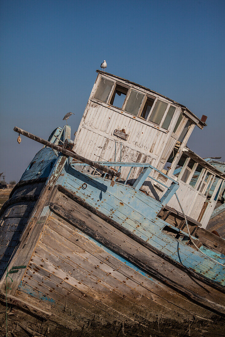 Traditional Lenj ship of Qeshm, Persian Gulf, Iran, Asia