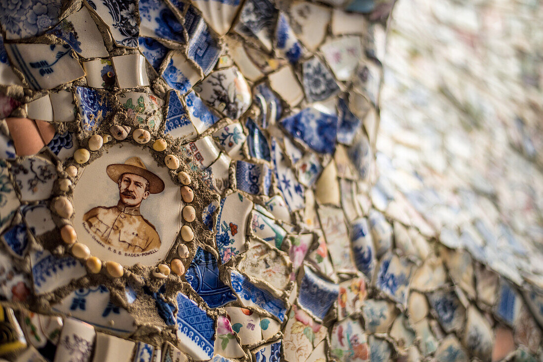 Detail inside the Little Chapel, Guernsey, Channel Islands, United Kingdom, Europe