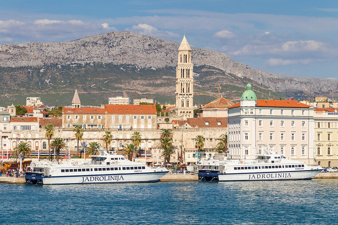 Cityscape of the old town of Split, Croatia, Europe