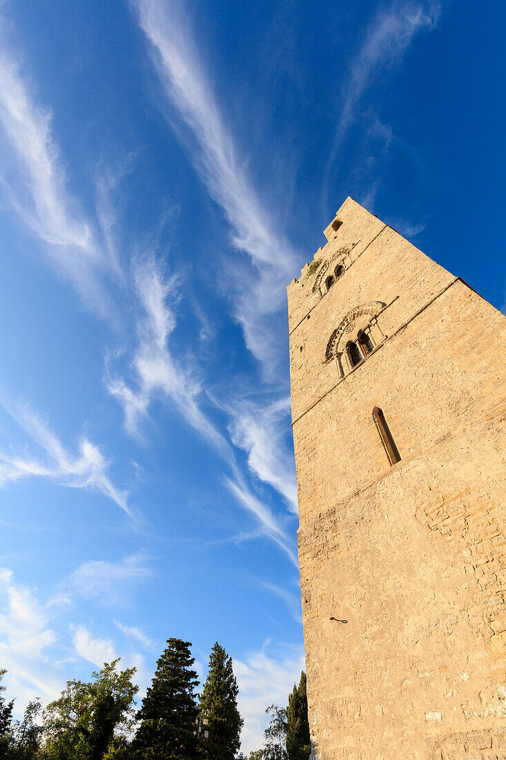 Torre Campanaria, Erice, province of Trapani, Sicily, Italy, Europe