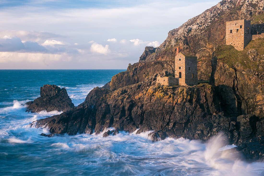The Crown Tin Mines in Botallack, UNESCO World Heritage Site, Cornwall, England, United Kingdom, Europe