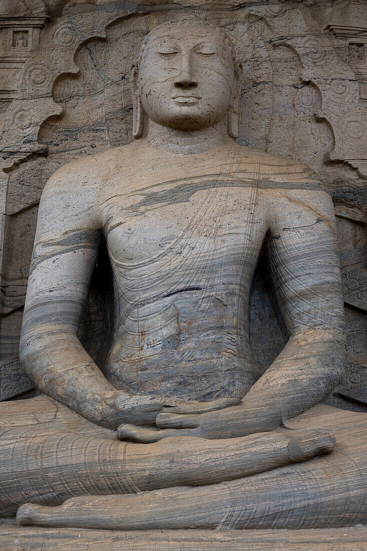 Sitting Buddha, Gal Vihara at Polonnaruwa, UNESCO World Heritage Site, Sri Lanka, Asia