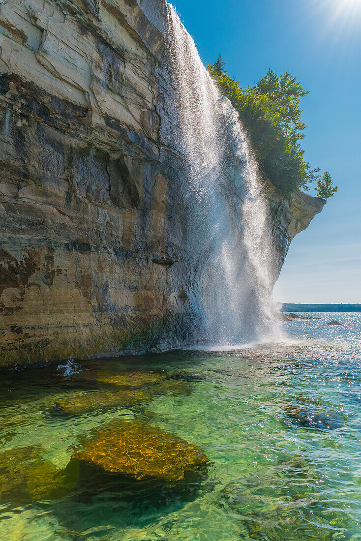 Spray Falls, Pictured Rocks National Lakeshore, Lake Superior, Michigan
