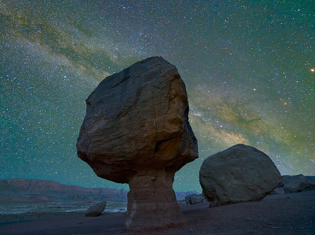 Milky Way and rock formation at Marble Canyon, Vermilion Cliffs National Monument, Arizona