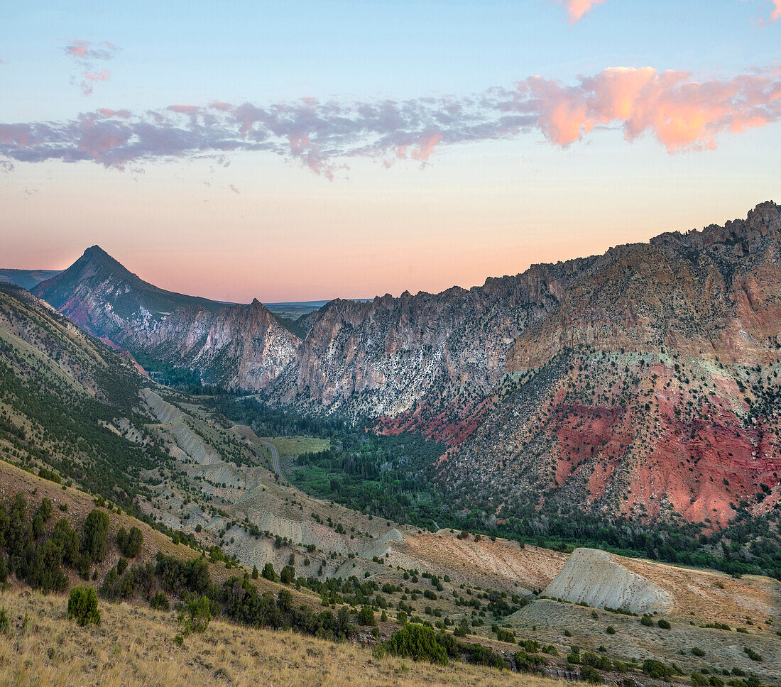 Mountains and valley, Flaming Gorge National Recreation Area, Wyoming