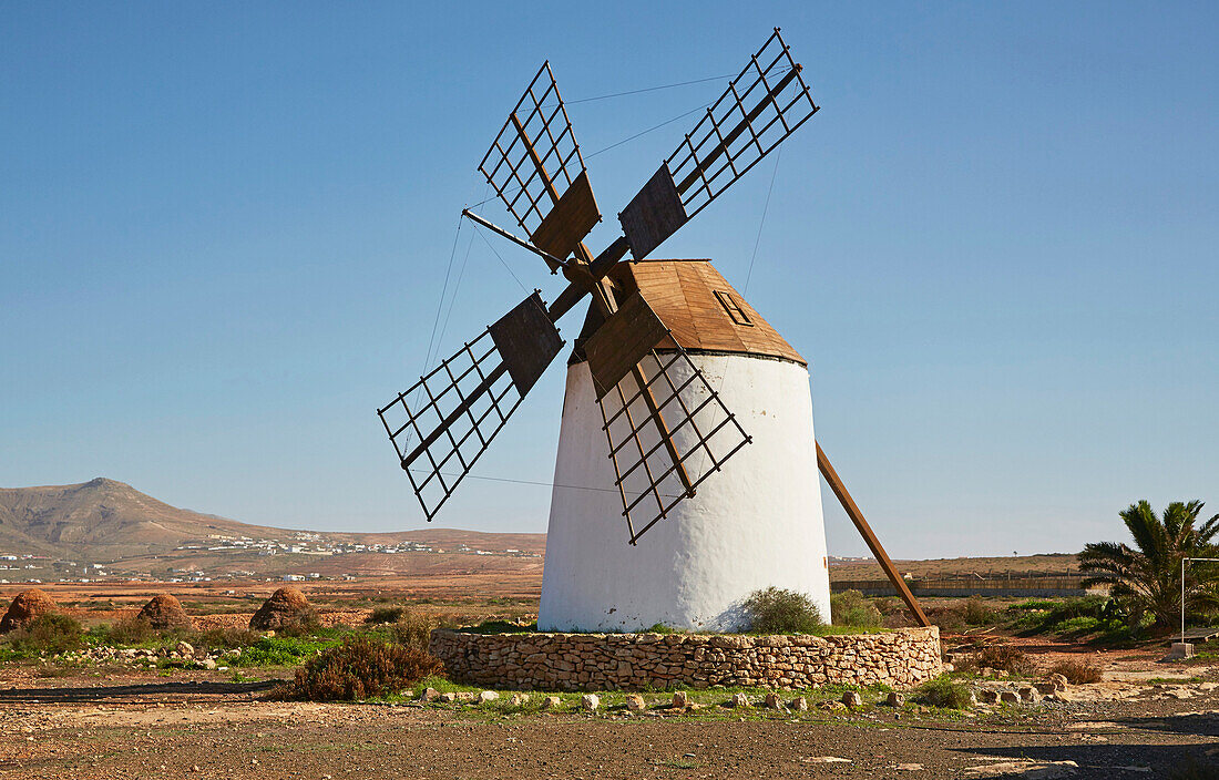 Alte Windmühle in Llanos de la Concepción, Fuerteventura, Kanaren, Kanarische Inseln, Islas Canarias, Atlantik, Spanien, Europa