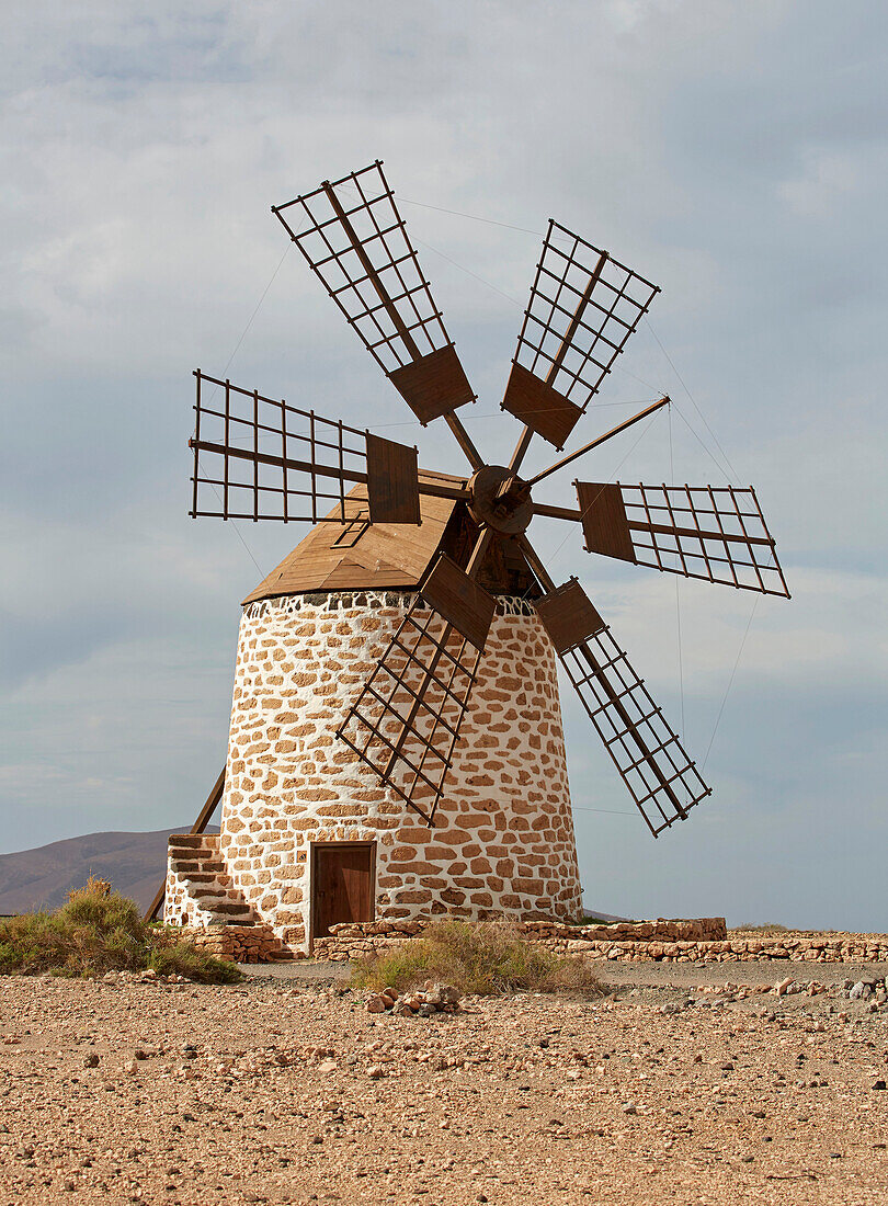 Alte Mühle bei Tefía, Fuerteventura, Kanaren, Kanarische Inseln, Islas Canarias, Atlantik, Spanien, Europa