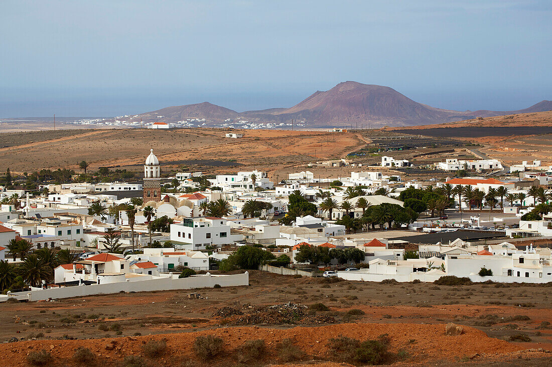 View from the Castillo de Santa Barbara at Teguise, Atlantic Ocean, Lanzarote, Canary Islands, Islas Canarias, Spain, Europe