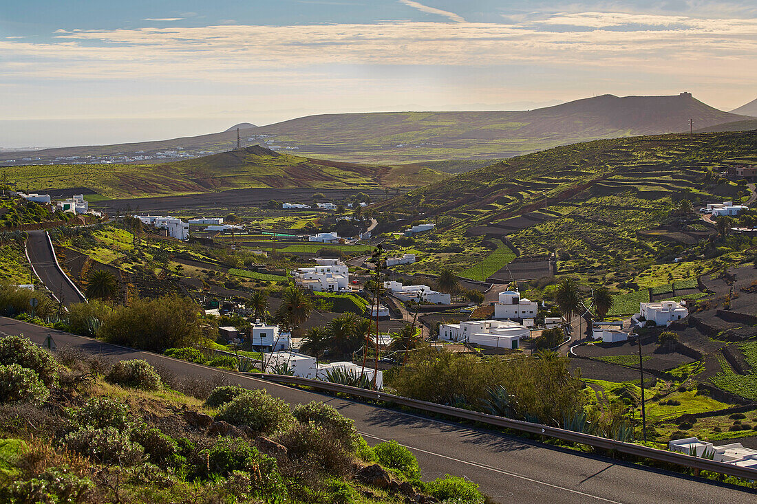 Blick auf Los Valles, Lanzarote, Kanaren, Kanarische Inseln, Islas Canarias, Spanien, Europa