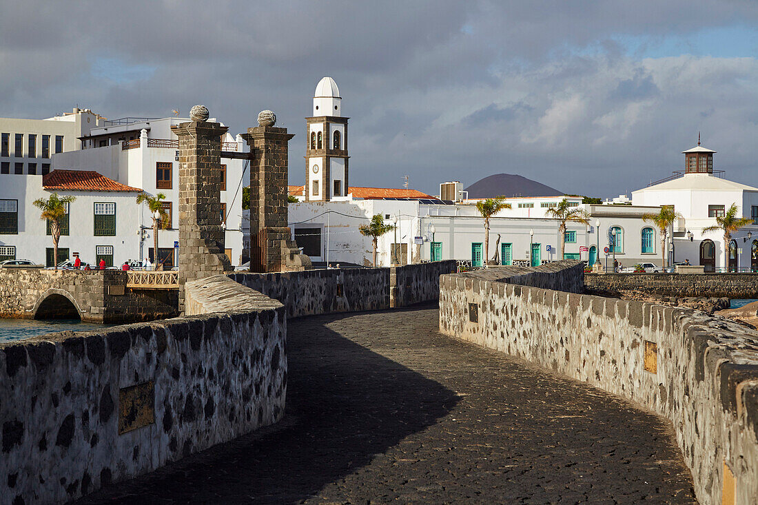 View from Castillo San Gabriel at Arrecife, Atlantic Ocean, Lanzarote, Canary Islands, Islas Canarias, Spain, Europe