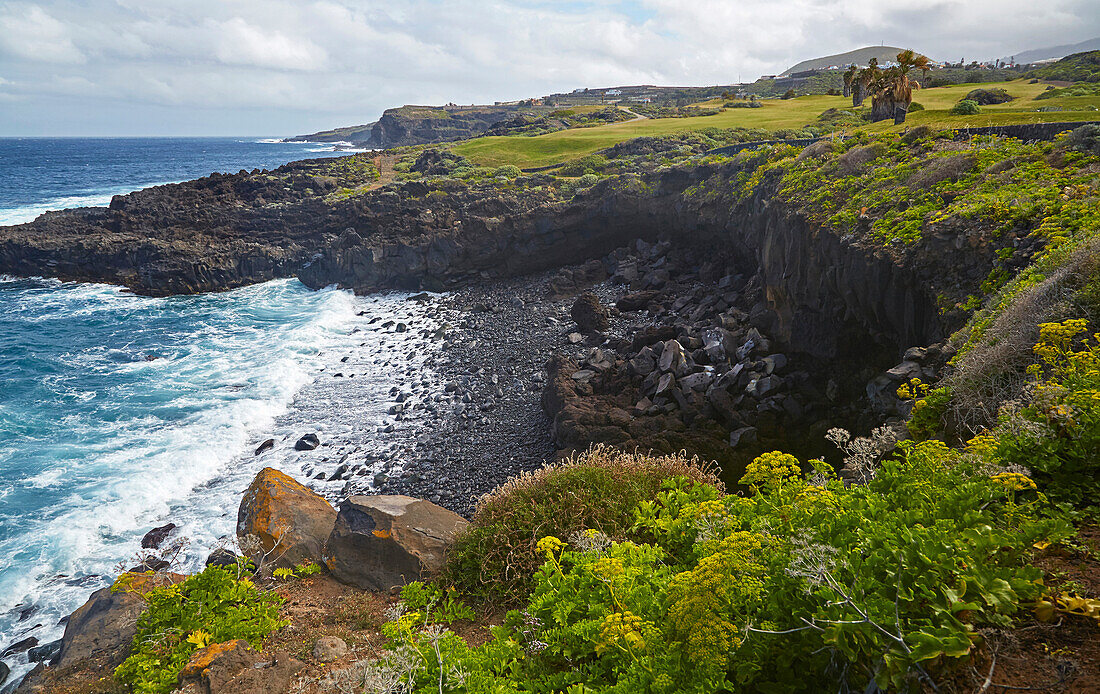 Wild rocky coast at Buenavista del Norte, Tenerife, Canary Islands, Islas Canarias, Atlantic Ocean, Spain, Europe