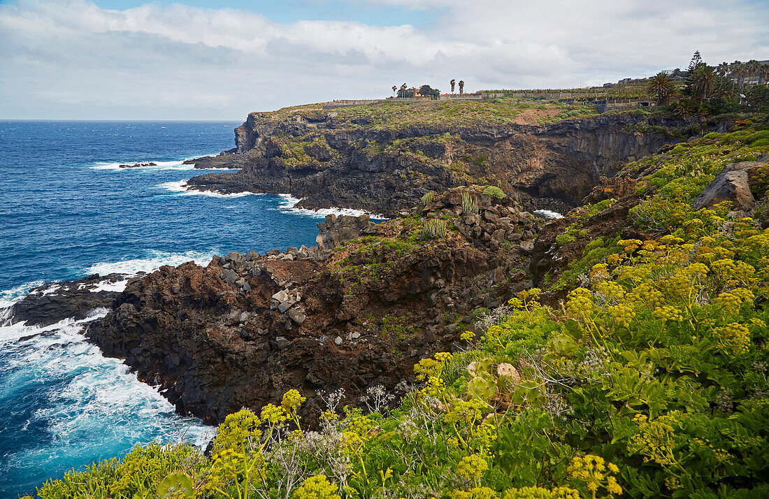Wilde Felsküste vor Buenavista del Norte, Teneriffa, Kanaren, Kanarische Inseln, Islas Canarias, Atlantik, Spanien, Europa