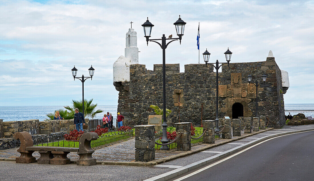 Blick auf Festung San Miguel in Garachico, Teneriffa, Kanaren, Kanarische Inseln, Islas Canarias, Atlantik, Spanien, Europa