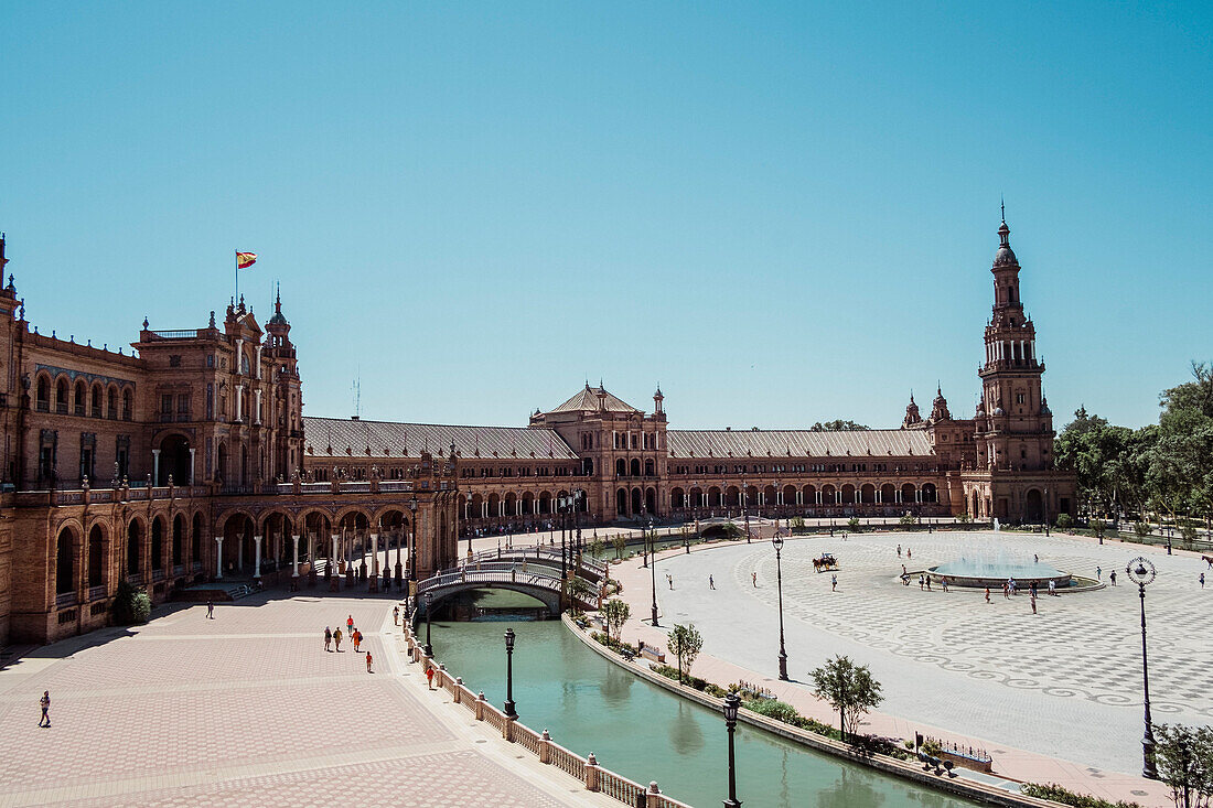 Spanish Palace exterior, Sevilla, Andalusia, Spain