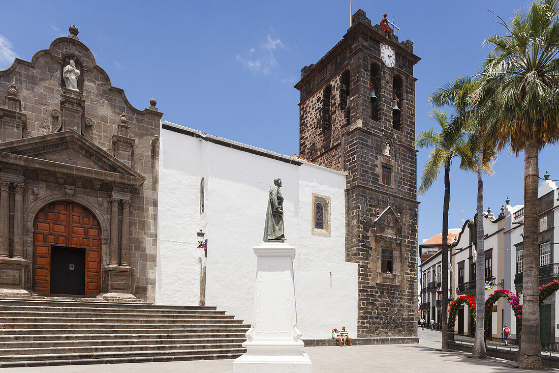 Parroquia de El Salvador, Kirche, Plaza de Espana, Rathausplatz, Santa Cruz de La Palma, Hauptstadt der Insel, UNESCO Biosphärenreservat, La Palma, Kanarische Inseln, Spanien, Europa