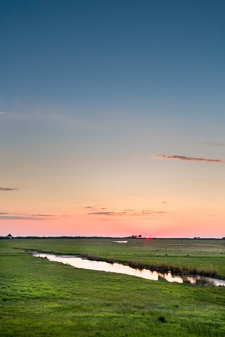 Sundown near Kloster, Hiddensee island, Mecklenburg-Western Pomerania, Germany