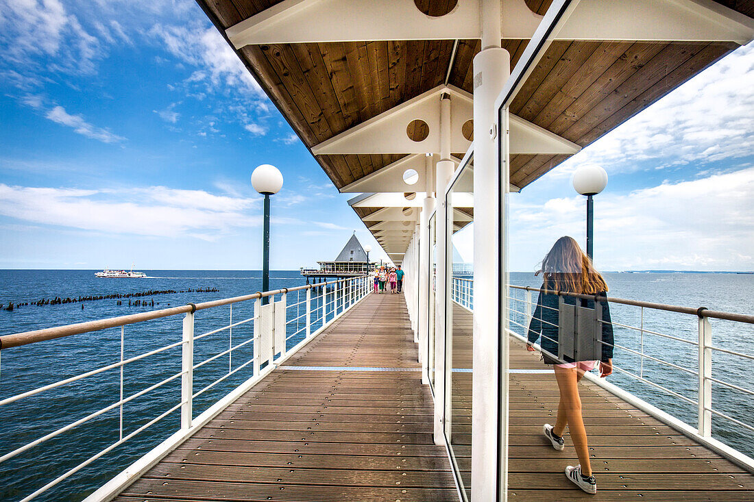 Pier, Heringsdorf, Usedom island, Mecklenburg-Western Pomerania, Germany