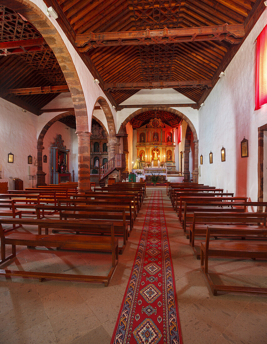 Iglesia Nuestra Senora de la Luz, Kirche, Santo Domingo de Garafia, 16./17.Jhd., UNESCO Biosphärenreservat, La Palma, Kanarische Inseln, Spanien, Europa