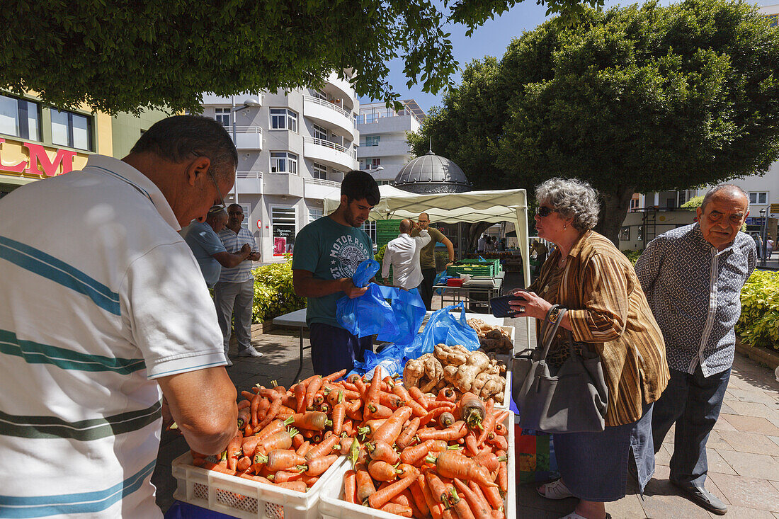 Wochenmarkt, Bauernmarkt, Los Llanos de Aridane, UNESCO Biosphärenreservat,  La Palma, Kanarische Inseln, Spanien, Europa