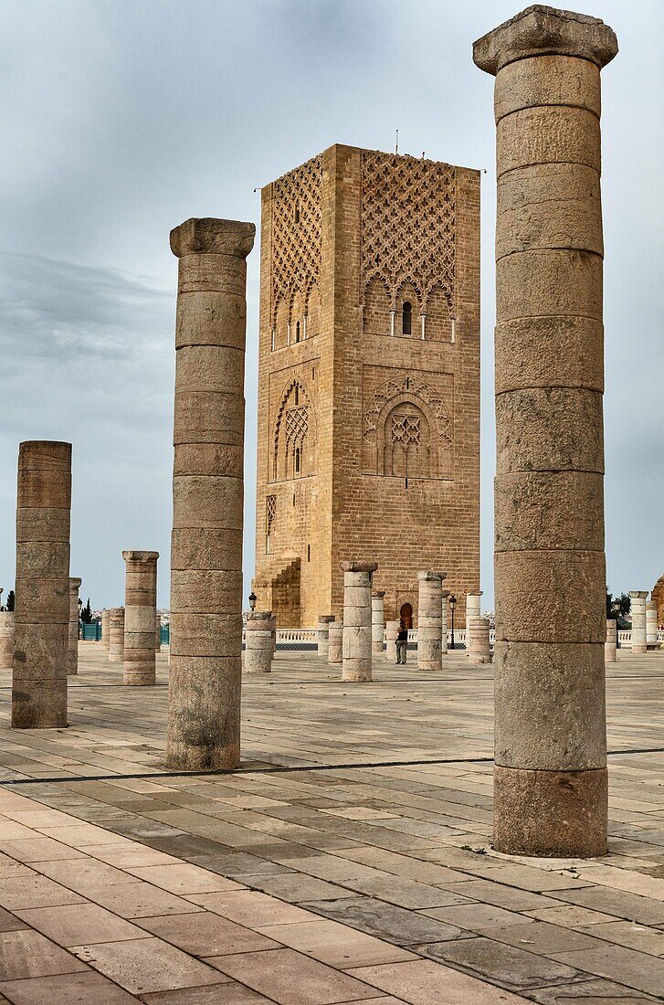 Hassan tower (12th century), Rabat, Morocco.