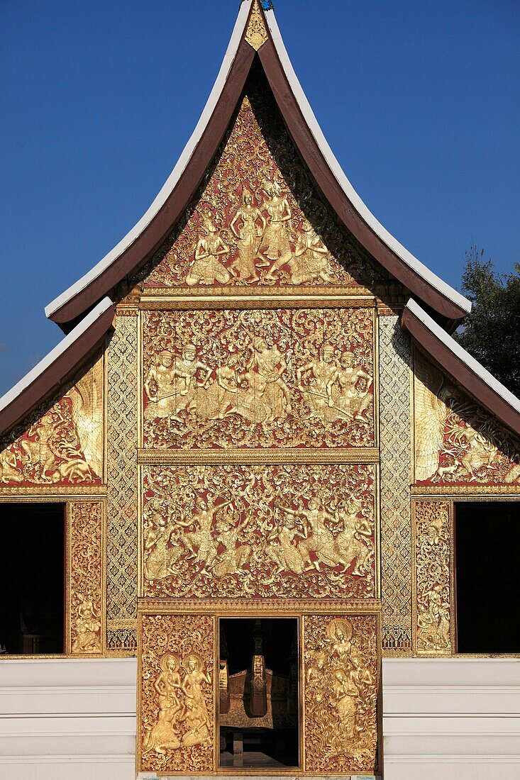 Laos, Luang Prabang, Wat Xieng Thong, Funerary Carriage Hall, buddhist temple,.