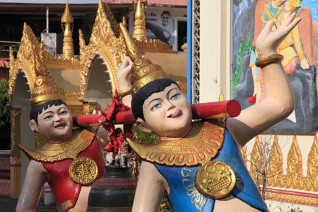 Malaysia, Penang, Georgetown, Burmese buddhist temple,.