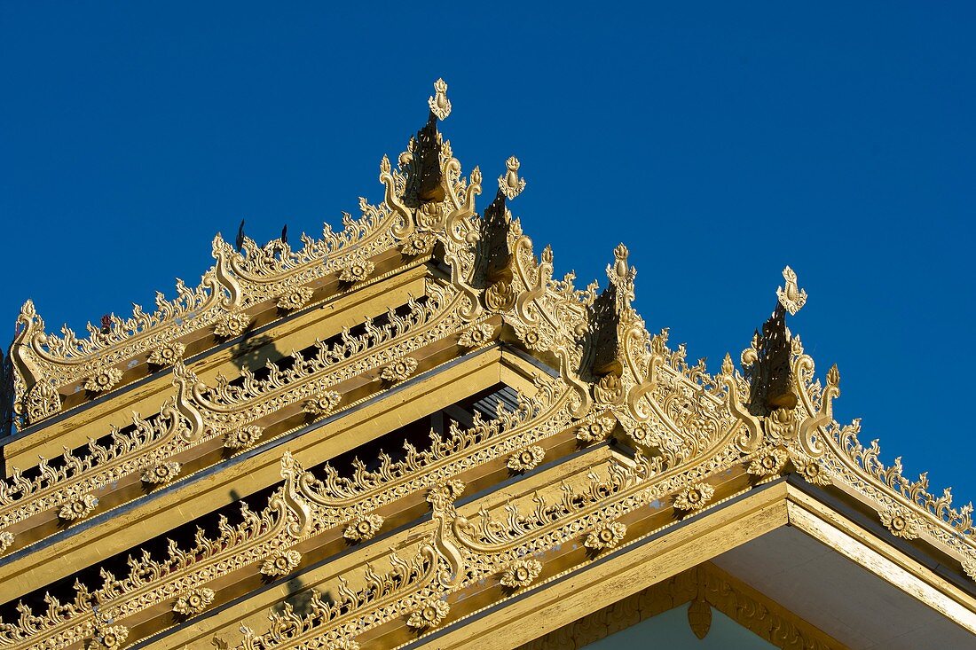 Detail of a temple at Naungtaw Village on Inle Lake in Myanmar.