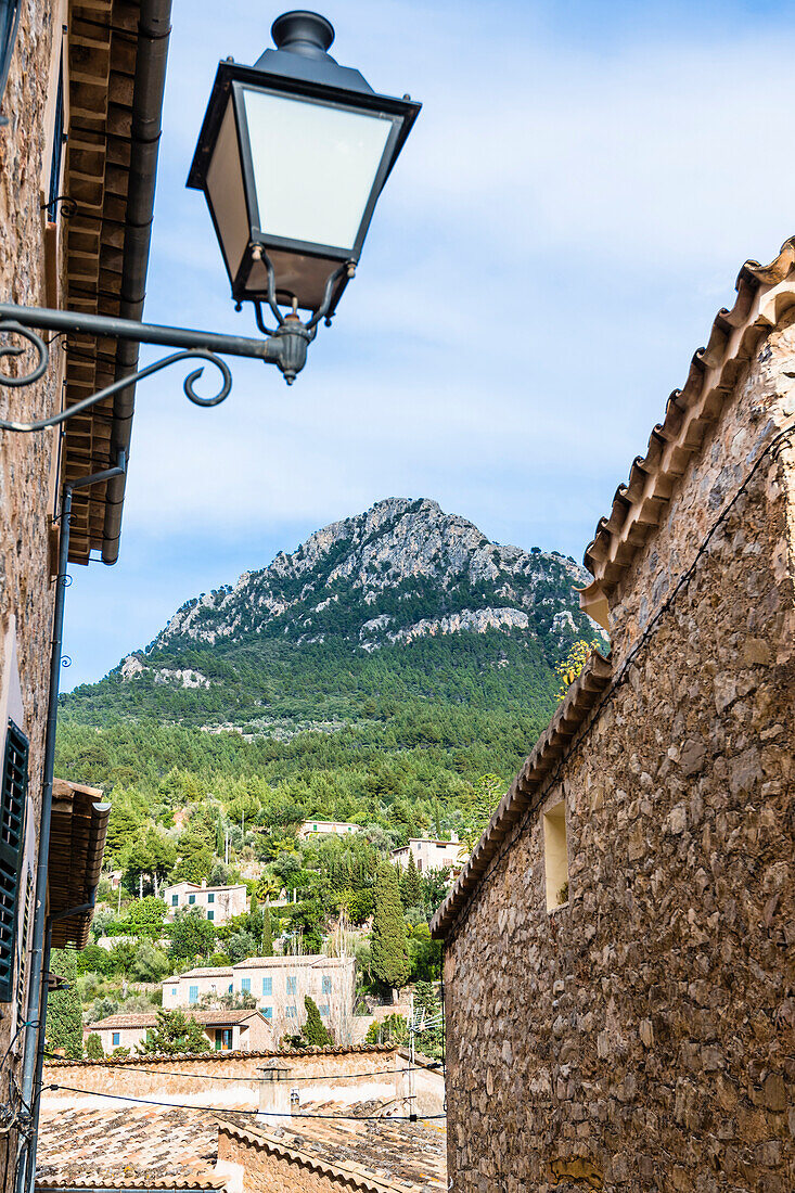 View at the village, Deià, Tramuntana Mountains, Mallorca, Spain
