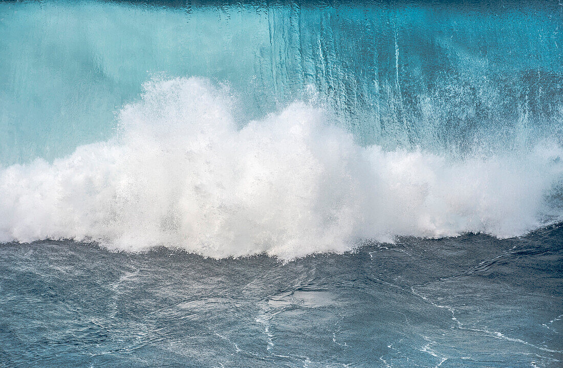 Wave crashing, La Reunion, France