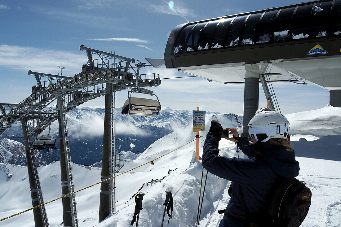 Skigebiet Serfaus Fiss, Winter in Tirol, Österreich