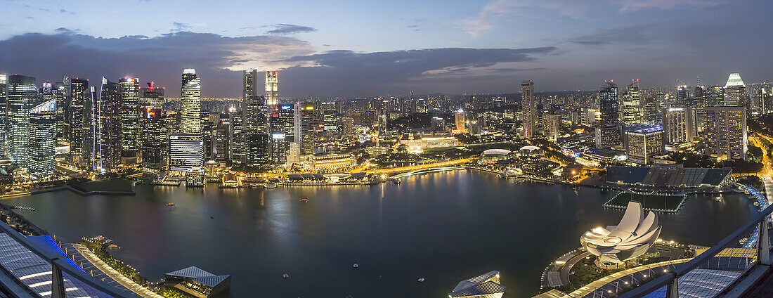 Skyline,  Marina Bay, Singapore, Singapur, Southeast Asia