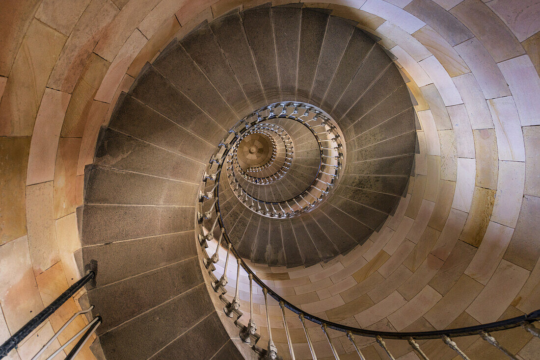 Phare des Baleines, lighthouse, staircase,  Ile de Re, Nouvelle-Aquitaine, french westcoast, france